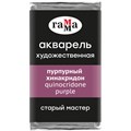 Акварель художественная Гамма "Старый Мастер" пурпурный хинакридон, 2,6мл, кювета R328610 - фото 533968