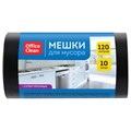 Мешки  для мусора  120л  OfficeClean ПВД, 70*110см, 70мкм, 10шт., супер прочные, черные, в рулоне R355033 - фото 545208