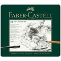 Набор угля и угольных карандашей Faber-Castell "Pitt Charcoal" 24 предмета, метал. кор. R286005 - фото 546720