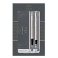 Набор Parker "IM Duo": шар. ручка IM Stainless Steel CT, синяя, 1,0мм + перьевая ручка IM Stainless Steel CT, подарочная упаковка R359541 - фото 548173