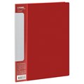 Папка с 10 вкладышами СТАММ "Стандарт" А4, 9мм, 600мкм, пластик, красная R355292 - фото 554868