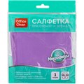 Салфетка для стекол и зеркал OfficeClean, плотная микрофибра, 30*30см, фиолетовая R275762 - фото 575394