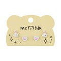 Серьги MESHU "Cuteness", бижутерия, 2 пары, европодвес R369275 - фото 575963