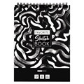 Скетчбук 40л., А5 ArtSpace "Black line. Strokes", на гребне, черный блок, 120г/м2 R315930 - фото 576370