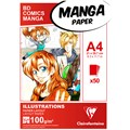 Скетчбук для маркеров 50л., А4 Clairefontaine "Manga Illustrations", на склейке, 100г/м2 R320262 - фото 577001