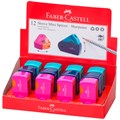 Точилка пластиковая Faber-Castell "Sleeve Mini" 1 отверстие, контейнер, розов./оранж., бирюзовая R306093 - фото 602265