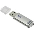 Память Smart Buy "V-Cut"  8GB, USB 2.0 Flash Drive, серебристый (металл. корпус ) R193343 - фото 603934