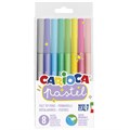 Фломастеры Carioca "Pastel", 08цв., смываемые, ПВХ, европодвес R302282 - фото 604353