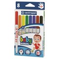 Фломастеры Centropen "Baby markers", 08цв., утолщенные, смываемые, картон, европодвес R357710 - фото 604356