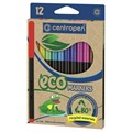 Фломастеры Centropen "ECO Markers", 12цв., трехгранные, смываемые, картон., европодвес R310547 - фото 604370