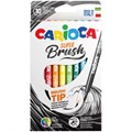 Фломастеры с кистевым пишущим узлом Carioca "Super Brush", 10цв., смываемые, картон, европодвес R262571 - фото 604947