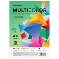 Бумага цветная OfficeSpace "Multicolor", A4, 80 г/м2, 150л., (15 цветов) R381278 - фото 608672