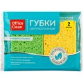 Губки бытовые OfficeClean, целлюлозные (губчатые), для посуды и уборки, 9,5*6,5*2см, 2шт. R301825 - фото 608748