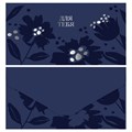 Конверт для денег MESHU "Blue flowers", 85*164мм, soft-touch, фольга R378277 - фото 609234