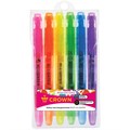 Набор текстовыделителей Crown "Multi Hi-Lighter Aroma" 06цв., 1-4мм, ароматиз., чехол с европодвесом R207920 - фото 609538