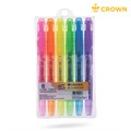 Набор текстовыделителей Crown "Multi Hi-Lighter" 06цв., 1-4мм, чехол с европодвесом R207923 - фото 609550