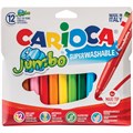 Фломастеры Carioca "Jumbo", 12цв., утолщенные, смываемые, картон, европодвес R083923 - фото 612144