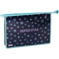 Папка для тетрадей 1 отделение, А4, ArtSpace "Super Star", ламинированный картон, фольга, на молнии R331407 - фото 613430