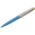 Ручка шариковая Parker "51 Turquoise GT" черная, 1,0мм, поворот., подарочная упаковка R347610 - фото 623774