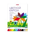 Цветной картон глянцевый двусторонний в папке ErichKrause, А4, 10 листов, 10 цветов, игрушка-набор для детского творчества EK58499 - фото 626768