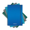 Тетрадь общая с пластиковой обложкой на спирали ErichKrause Ice Metallic, ассорти, А5, 80 листов, клетка, на резинке EK50167 - фото 627525