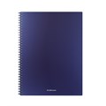 Тетрадь общая с пластиковой обложкой на спирали ErichKrause Total Blue, А4, 80 листов, клетка EK58552 - фото 627903