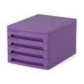 Файл-кабинет 4-секционный пластиковый ErichKrause® Iris, фиолетовый EK58077 - фото 640169